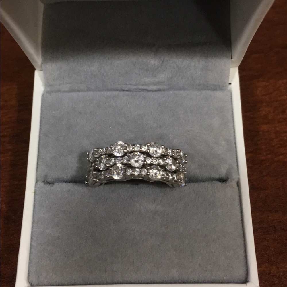 Diamonique CZ Band Ring